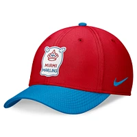 Casquette Nike rouge/bleu Miami Marlins 2024 City Connect Swoosh Flex pour homme