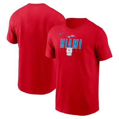 T-shirt Nike City Connect rouge pour homme des Miami Marlins