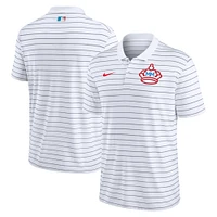 Polo Nike Miami Marlins City Connect Authentic Collection Victory Performance pour homme, blanc