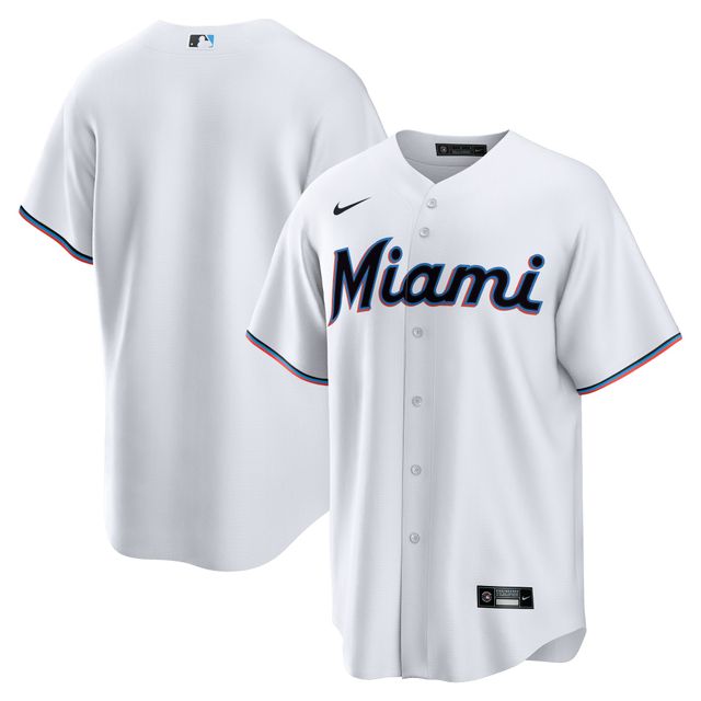 Maillot Nike blanc réplique vierge des Marlins de Miami pour homme