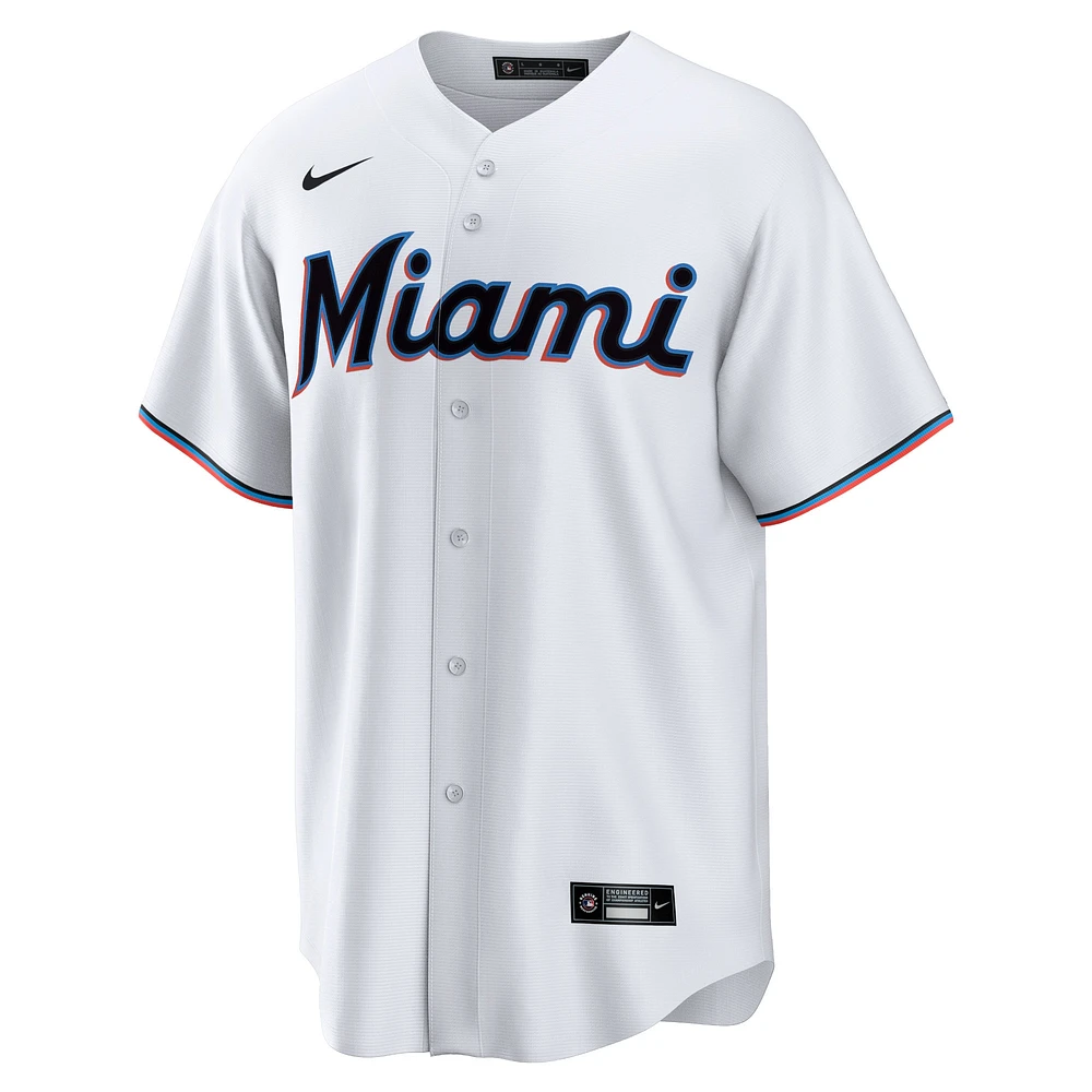 Men's Nike White Miami Marlins Home Blank Replica Jersey