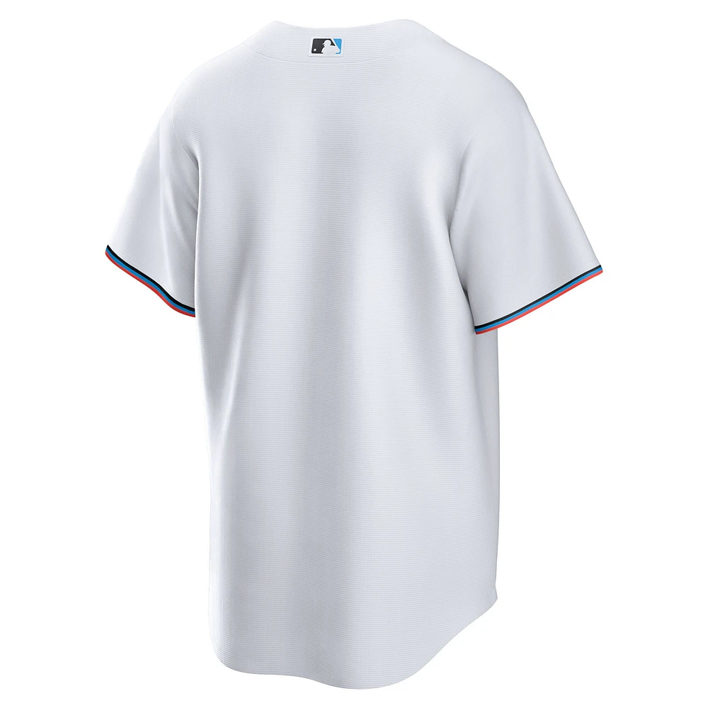 Men's Nike White Miami Marlins Home Blank Replica Jersey