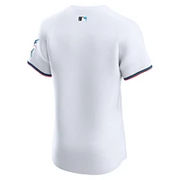 Maillot Nike pour homme blanc Miami Marlins Domicile Elite