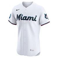 Men's Nike White Miami Marlins Home Elite Jersey