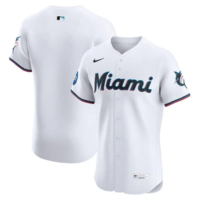 Men's Nike White Miami Marlins Home Elite Jersey