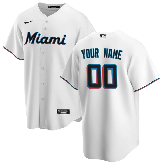 Men's Nike Black Miami Marlins Alternate Replica Custom Jersey Size: Extra Large