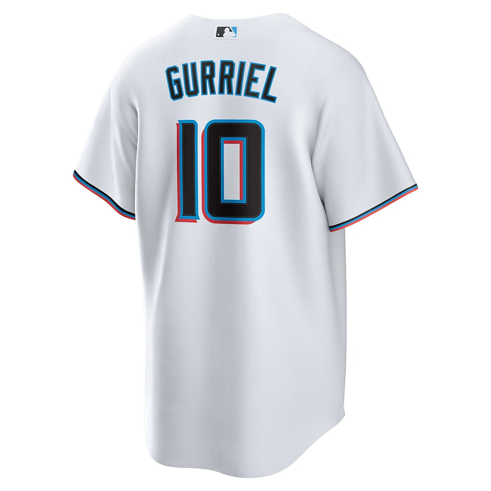 Maillot de joueur réplique Nike Yuli Gurriel blanc des Miami Marlins pour homme