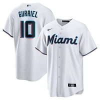 Maillot de joueur réplique Nike Yuli Gurriel blanc des Miami Marlins pour homme