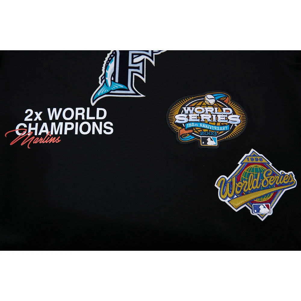 Men's Pro Standard Black Florida Marlins Championship T-Shirt