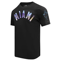 T-shirt Pro Standard noir pour homme avec imprimé paysage urbain des Miami Marlins