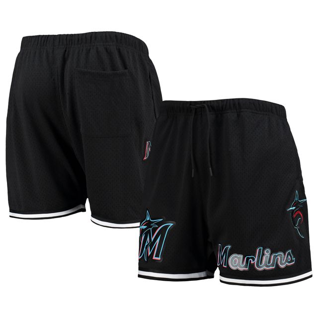 Short en filet à logo Miami Marlins Pro Standard noir pour homme