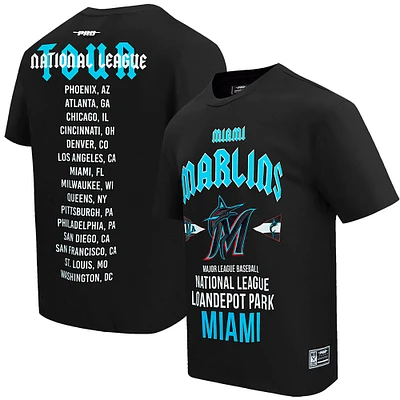 Men's Pro Standard Black Miami Marlins Oversized City Tour T-Shirt