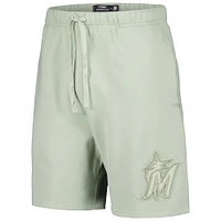 Men's Pro Standard Light Green Miami Marlins Neutral Fleece Shorts