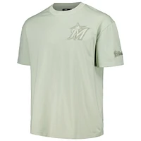 Men's Pro Standard Mint Miami Marlins Neutral CJ Dropped Shoulders T-Shirt