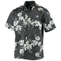 Men's Reyn Spooner Heathered Black Miami Marlins 50th State Button-Down Shirt