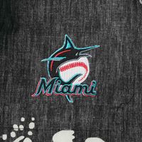 Men's Reyn Spooner Heathered Black Miami Marlins 50th State Button-Down Shirt