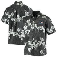 Men's Reyn Spooner Heathered Black Miami Marlins 50th State Button-Down Shirt