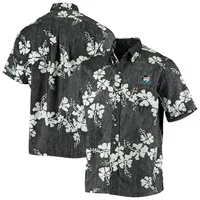 Chemise boutonnée pour homme Reyn Spooner Heathered Black Miami Marlins 50th State