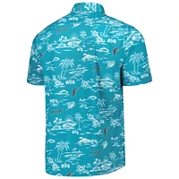 Chemise boutonnée Reyn Spooner Miami Marlins Kekai bleu sarcelle pour homme