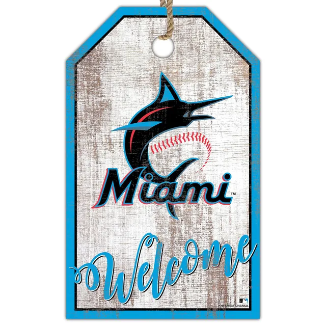 Miami Marlins Team Color Welcome Sign - 11x19