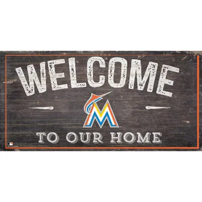 Miami Marlins 11'' x 19'' Welcome To Our Home Sign