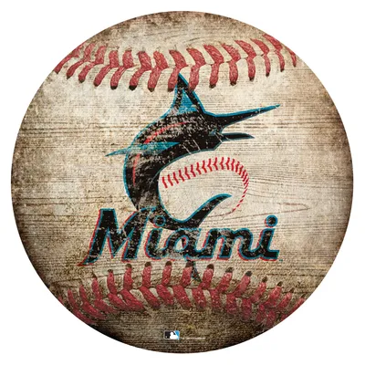 Miami Marlins 12'' x 12'' Baseball Sign
