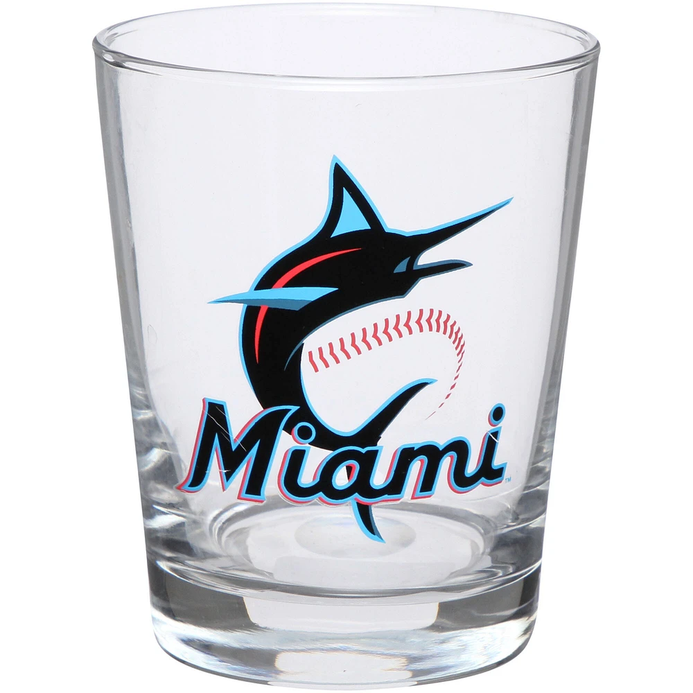 Marlins de Miami 15 oz. Double verre à l'ancienne