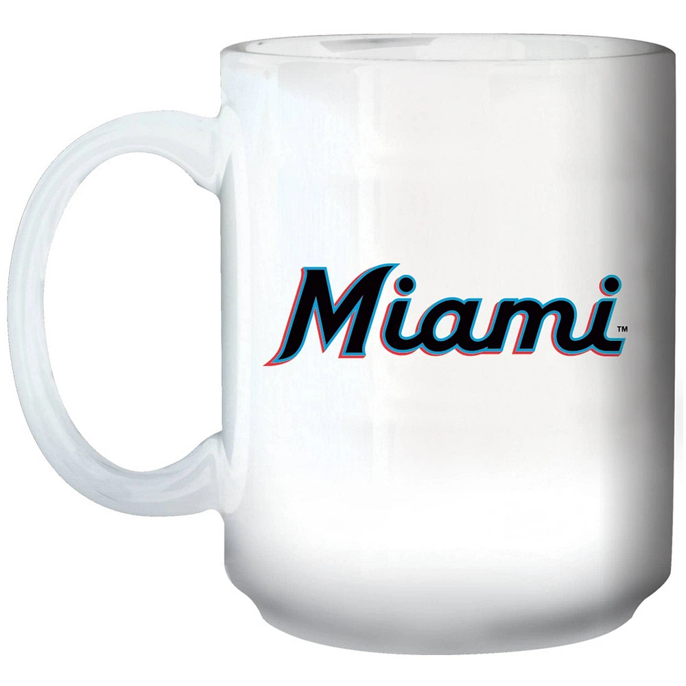 Miami Marlins 15oz. Tasse à logo principal