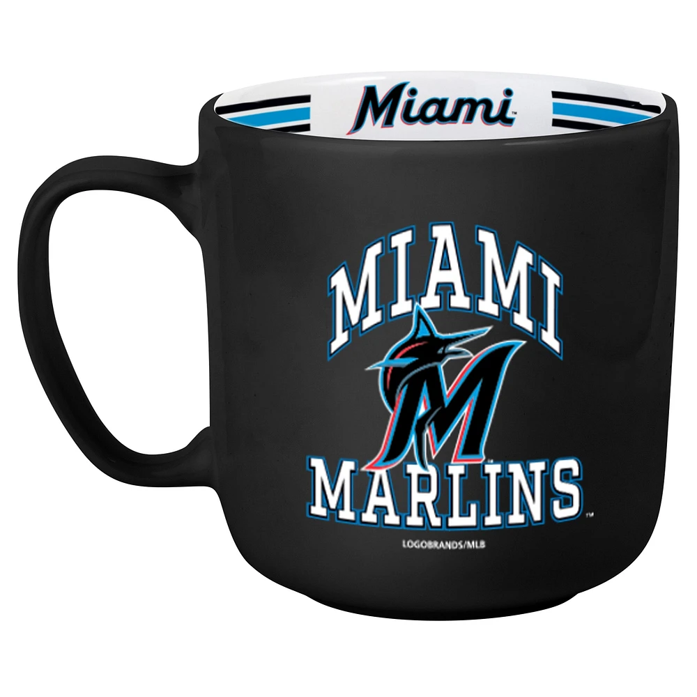 Marlins de Miami 15oz. Tasse à rayures