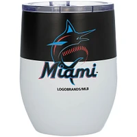 Miami Marlins 16oz. Colorblock Stainless Steel Curved Tumbler