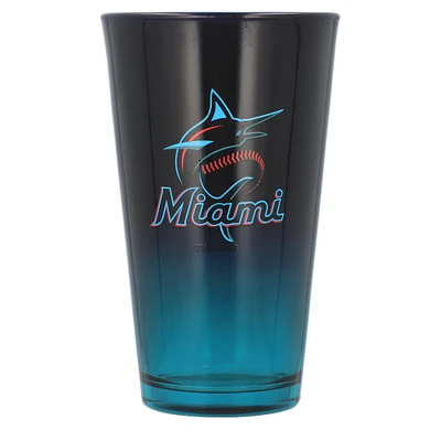 Marlins de Miami 16oz. Verre à pinte ombré