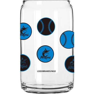 Marlins de Miami 16 oz. Smiley peut verre