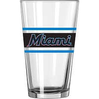 Marlins de Miami 16 oz. Verre à pinte à rayures