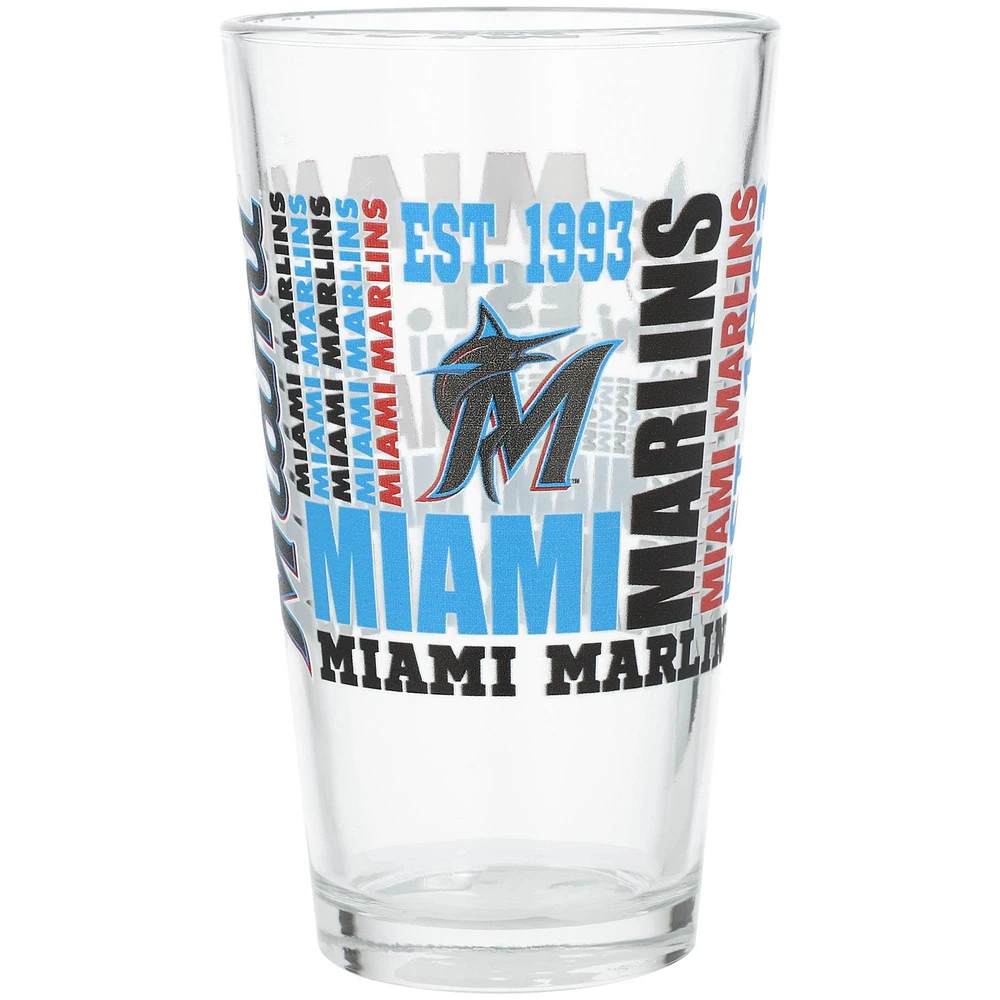 Miami Marlins 16oz. Team Spirit Pint Glass