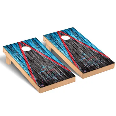 Miami Marlins 2' x 4' Weathered Cornhole Board Set