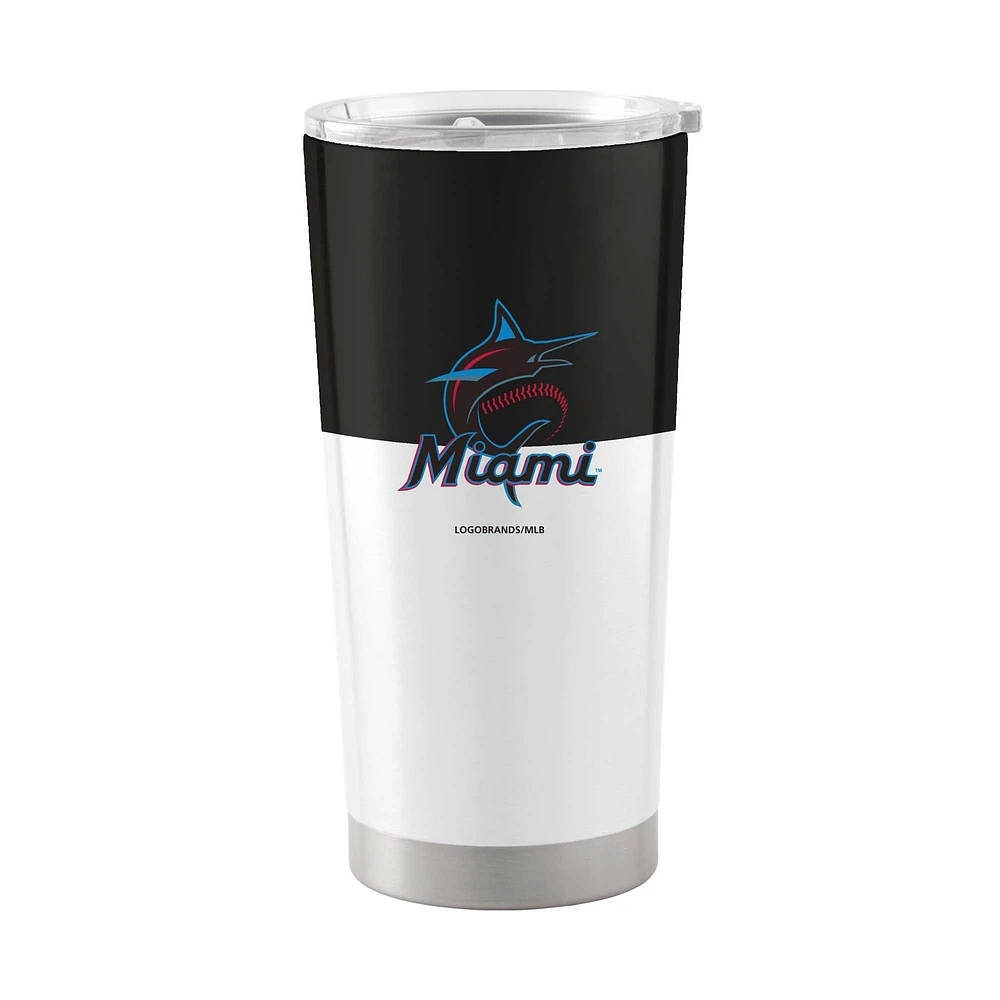 Miami Marlins 20oz. Colorblock Stainless Steel Tumbler