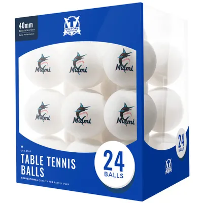 Miami Marlins 24-Count Logo Table Tennis Balls