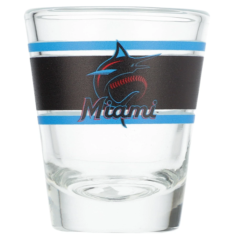 Marlins de Miami 2 oz. Verre à liqueur à rayures