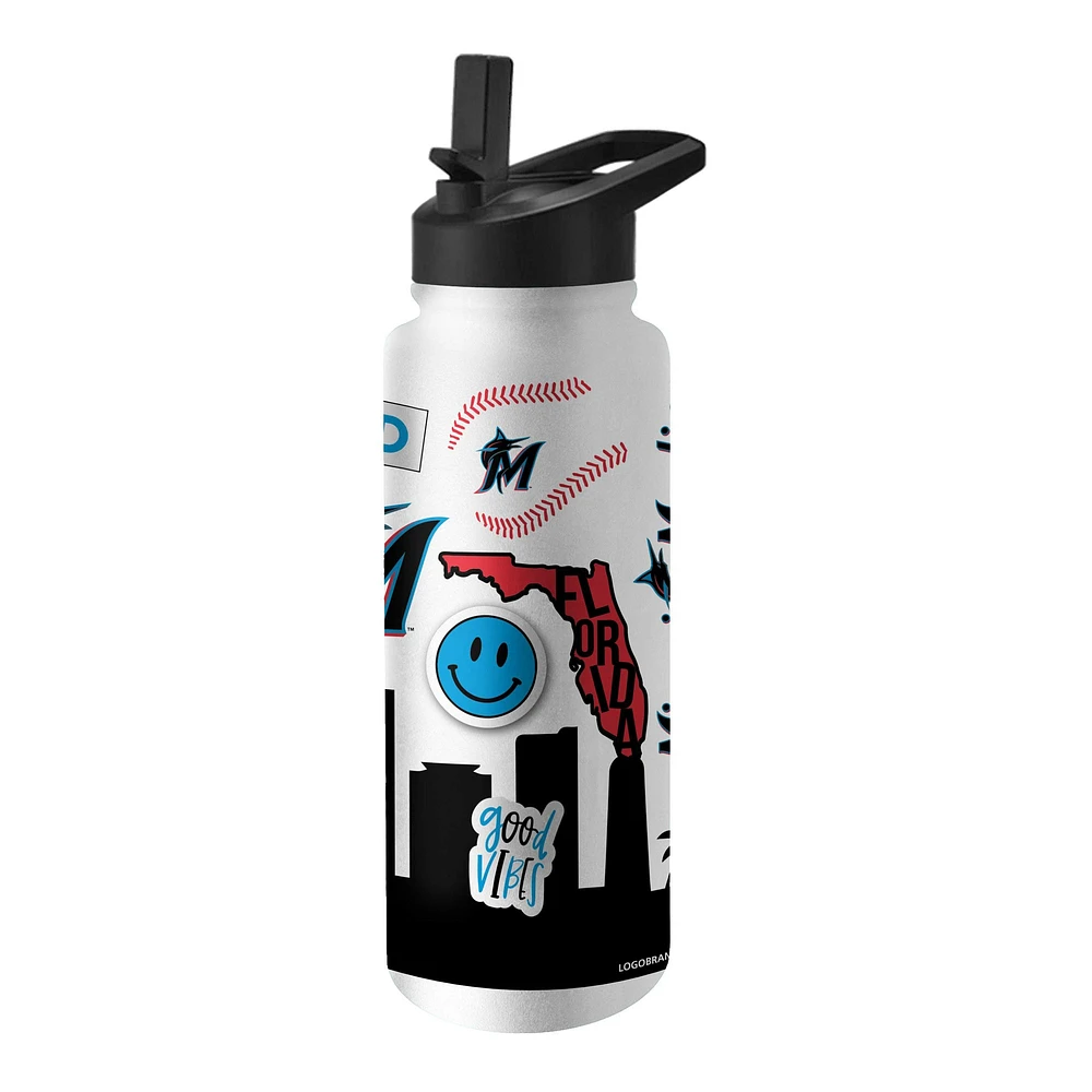 Marlins de Miami 34 oz. Bouteille Quencher native