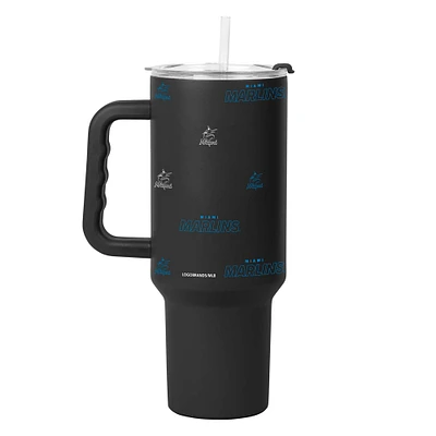 Miami Marlins 40oz. Step and Repeat Powder Coat Tumbler