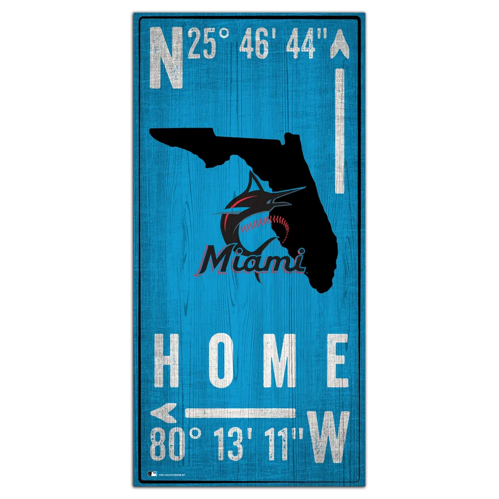 Fan Creations Miami Marlins On Wood Print