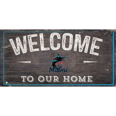 Miami Marlins 6'' x 12'' Welcome to Our Home Sign