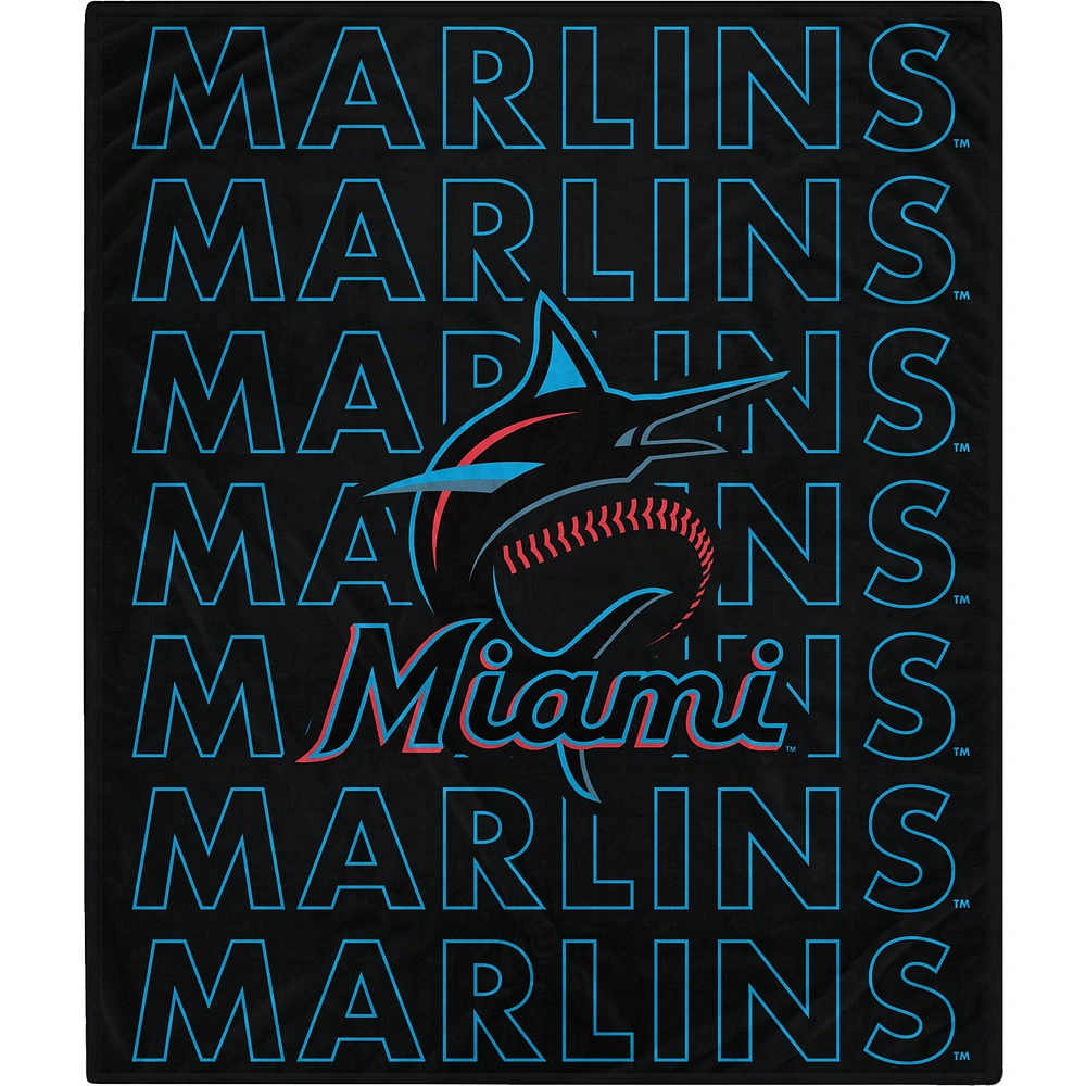 Couverture légère Echo Wordmark 60" x 70" Miami Marlins