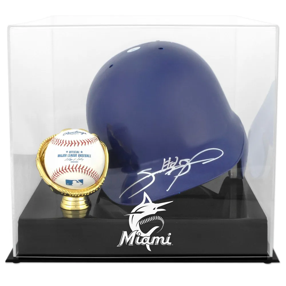 Miami Marlins Rawlings Alternative Chrome Mini Batting Helmet - Fanatics Exclusive