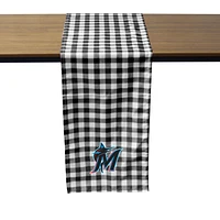 Miami Marlins Buffalo Check Table Runner