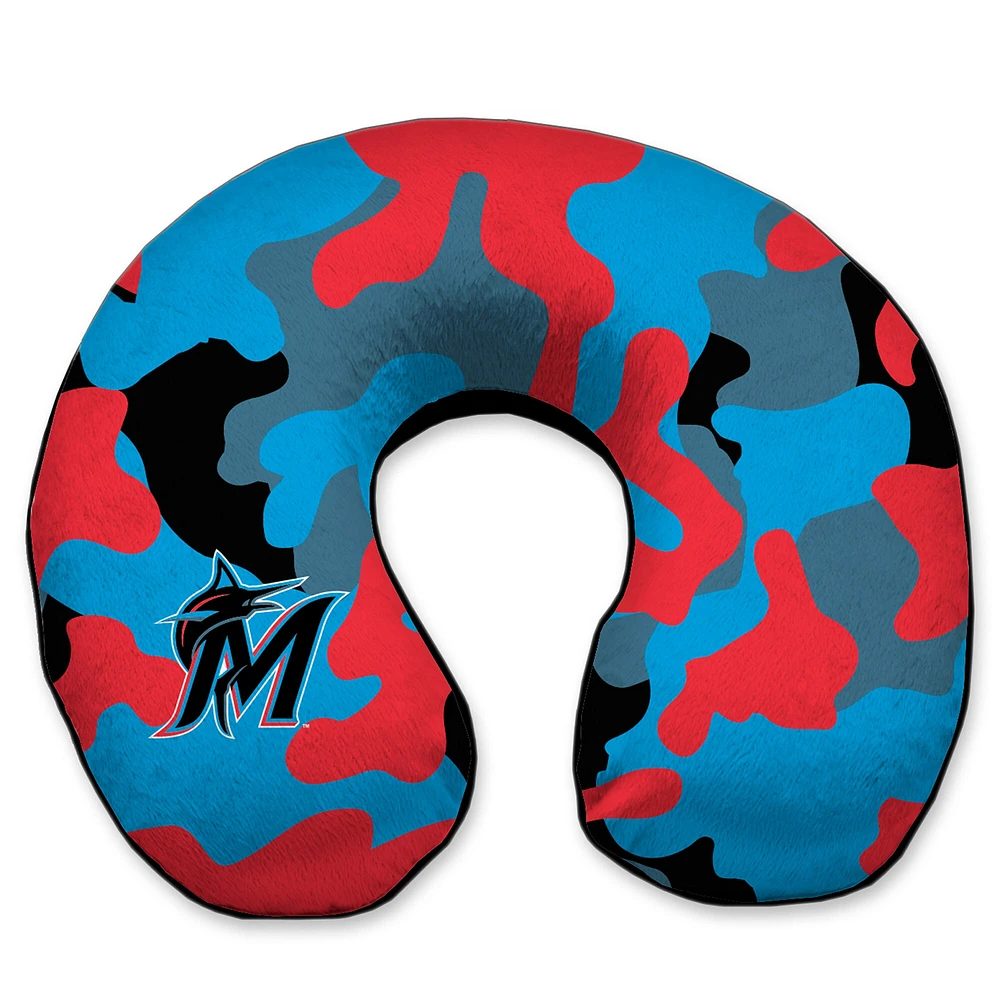 Miami Marlins Camo Memory Foam Travel Pillow