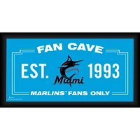 Miami Marlins Framed 10" x 20" Fan Cave Collage