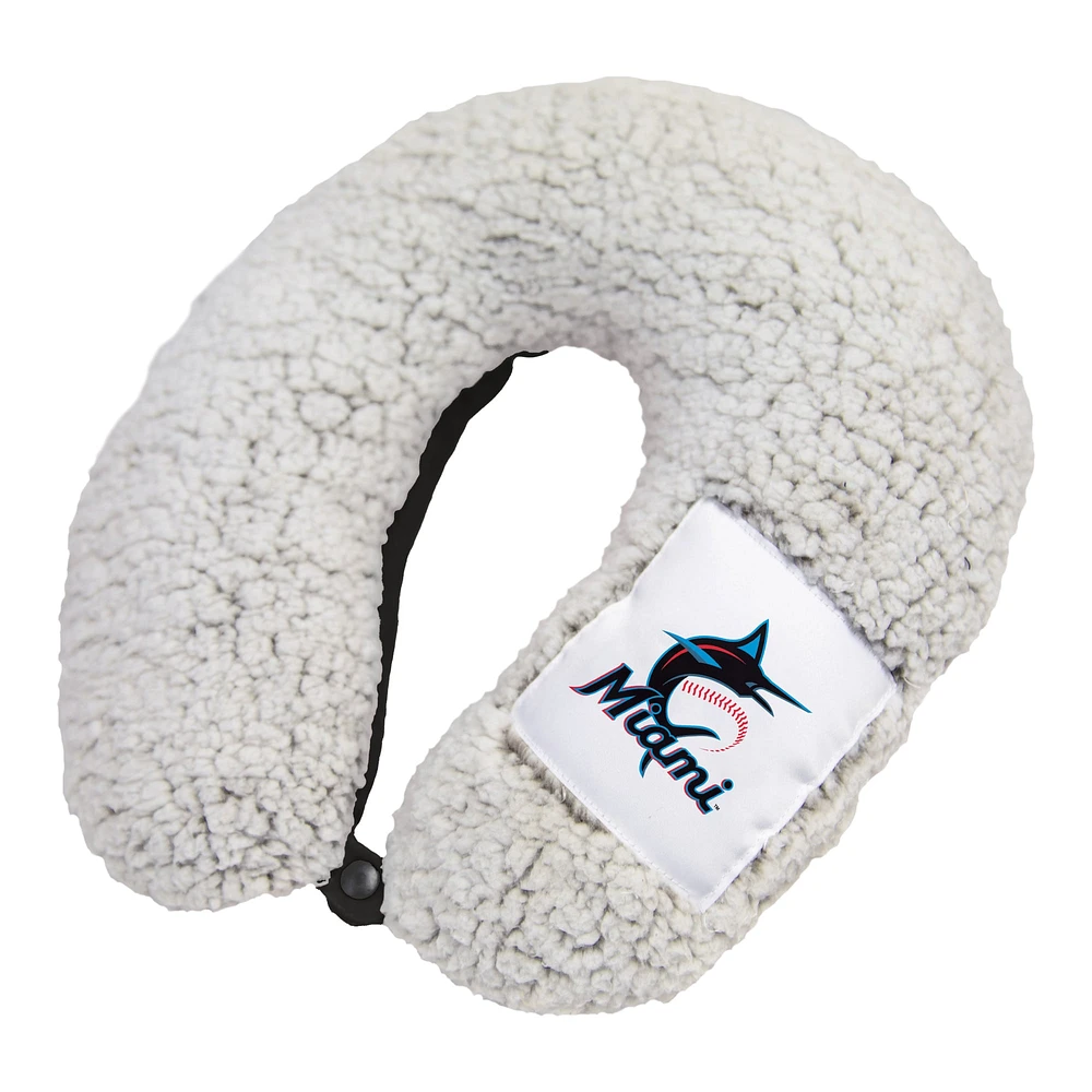 Miami Marlins Frosty Sherpa Neck Pillow