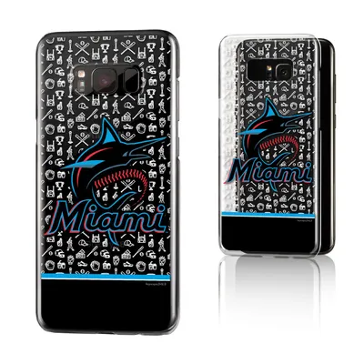 Miami Marlins Galaxy S8 Plus Stripe Logo Clear Case