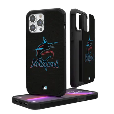 Miami Marlins iPhone Solid Design Rugged Case